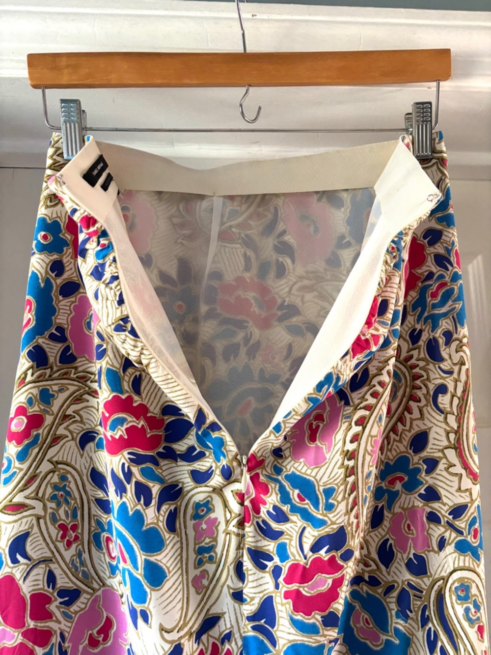 Isabel Marant Breena Floral Paisley Midi Skirt Silk Blend Size 36 FR | 4 US - Picture 13 of 15